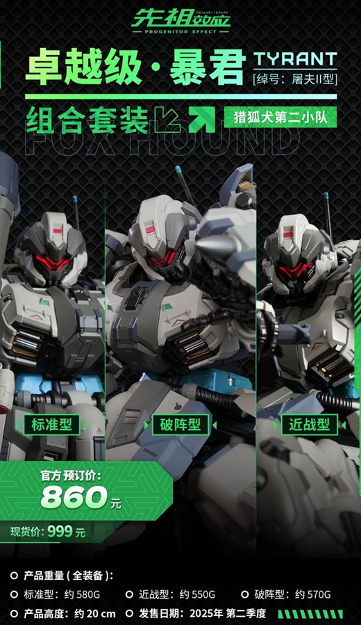 ZY006 Team Foxhound Butcher Mecha Set of 3 Illustrious Class | Progenitor Effect | MoShow Toys