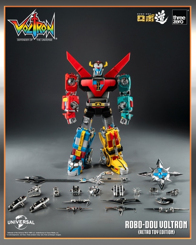 Voltron Retro Toy Edition ROBO-DOU Collectible Figure | Voltron: Defender Of The Universe | threezero