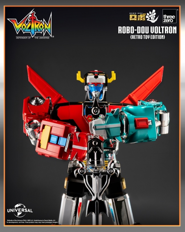 Voltron Retro Toy Edition ROBO-DOU Collectible Figure | Voltron: Defender Of The Universe | threezero