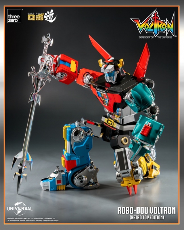 Voltron Retro Toy Edition ROBO-DOU Collectible Figure | Voltron: Defender Of The Universe | threezero