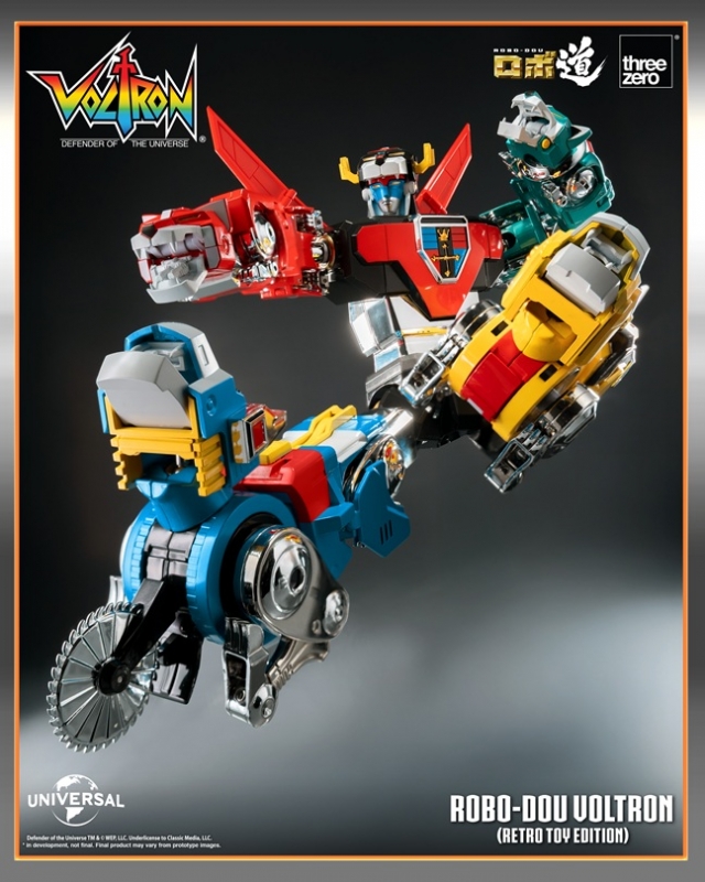 Voltron Retro Toy Edition ROBO-DOU Collectible Figure | Voltron: Defender Of The Universe | threezero