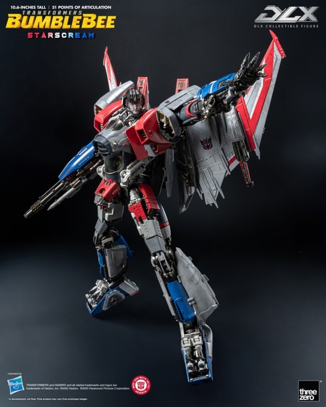 Starscream DLX Scale Collectible Figure | Transformers: Bumblebee | threezero