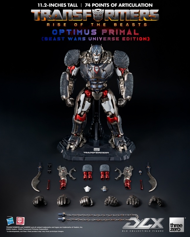 Optimus Primal (Beast Wars Universe Edition) DLX Scale Collectible Figure | Transformers: Rise Of The Beasts | threezero