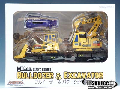 Giant Set A Bulldozer and Excavator Yellow Version | MakeToys | Mtcombiner