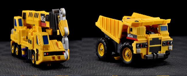 Giant Set B Crane and Dump Truck Yellow Version | MakeToys | Mtcombiner