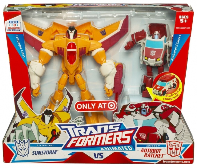 Voyager Class Sunstorm and Ratchet Exclusive | Transformers Animated