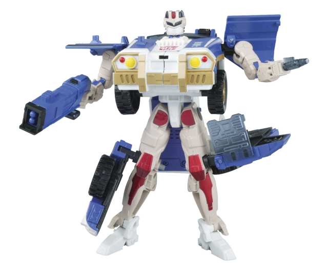 Deluxe Class Prowl with Longarm and Starscream with Zapmaster | Transformers Energon