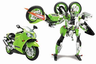Kawasaki Ninja ZX12R 1/12 Scale | Transforming Roadbots Happy Well
