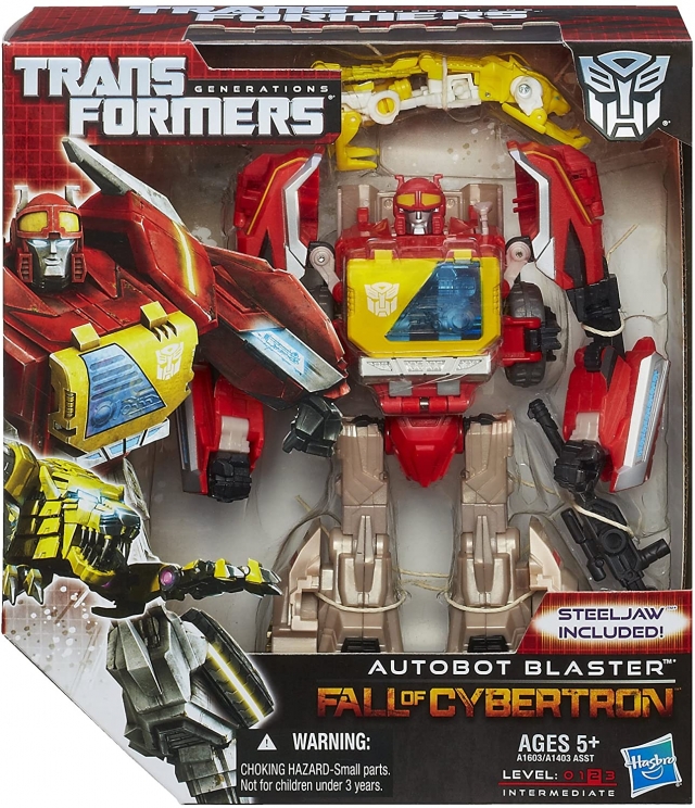 Autobot Blaster with Steeljaw Voyager Class | Transformers Generations Fall of Cybertron