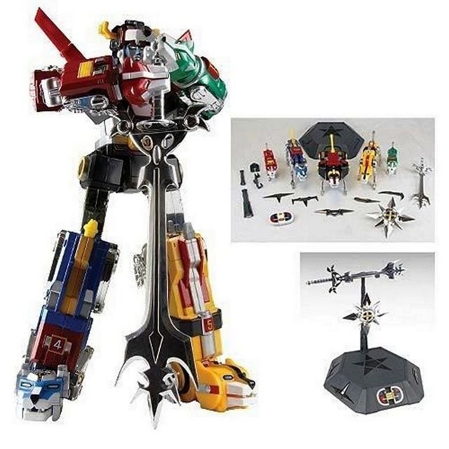 Voltron 30th Anniversary Collectors Set with Die-Cast light-Up LED's Sound and Stand