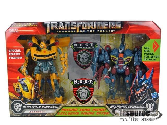 Deluxe Class Battlefield Bumblebee Vs. Infiltration Soundwave NEST National Battle Pack | Transformers 2 ROTF Revenge of the Fallen