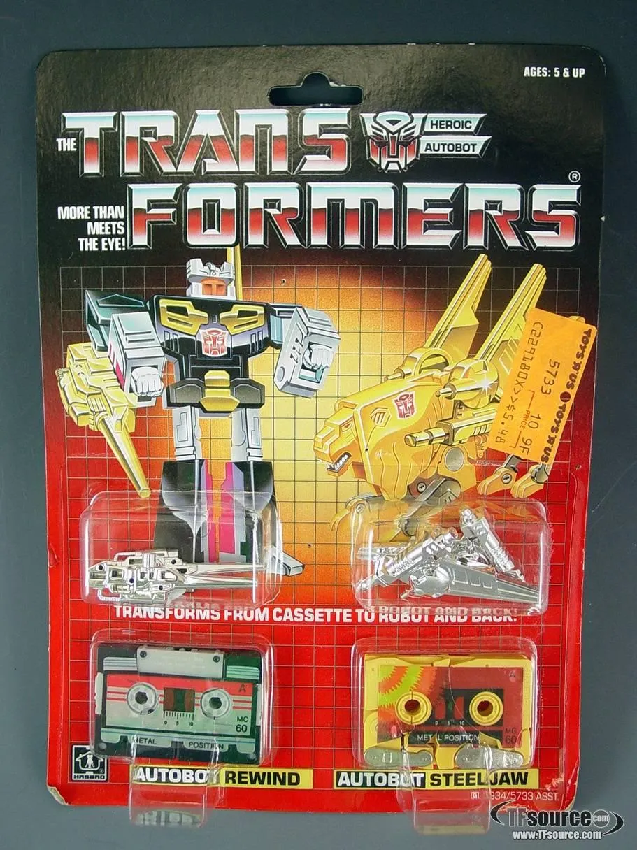 Rewind and Steeljaw Cassette Vintage Transformers G1
