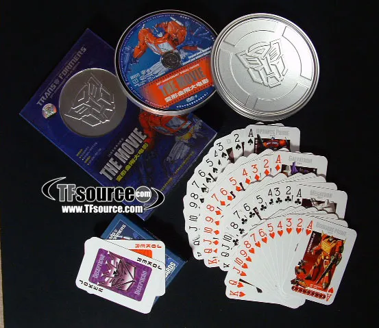 DVD and Playing Cards Set | Transformers the Movie Generation 1 G1