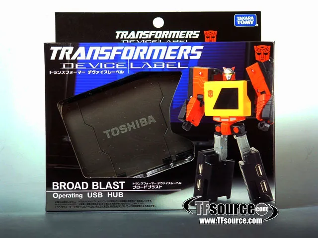 Blaster Transforming USB Hub | Transformers Device Label