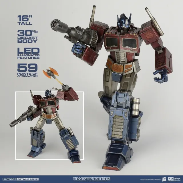 Optimus Prime Classic Edition Premium Collectible Figure | Transformers | threezero