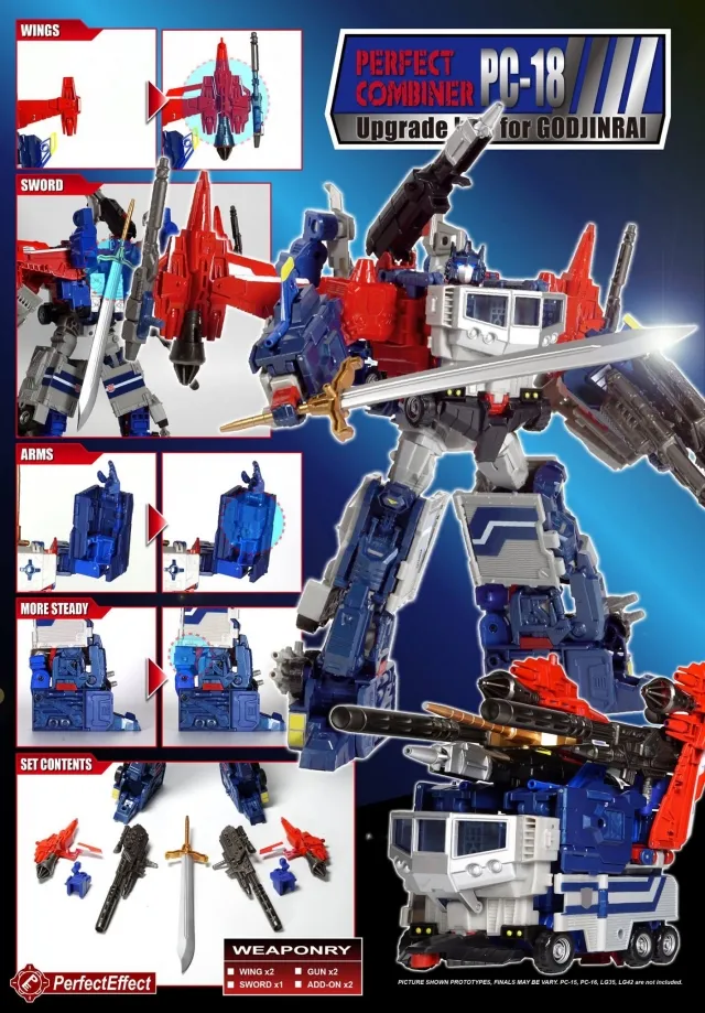 PC-18 Upgrade Kit for Transformers Legends God Ginrai | Perfect Effect | Upgrade Kit