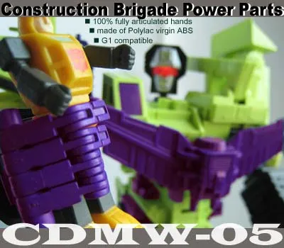CDMW-05 Construction Brigade Power Parts Hands and Giant Magna Laser | Crazy Devy