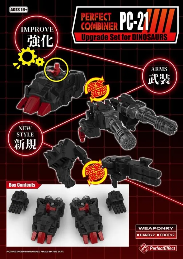 PC-21 Upgrade Kit for Transformers Power of the Primes Dinobots Volcanicus | Perfect Effect | Upgrade Kit