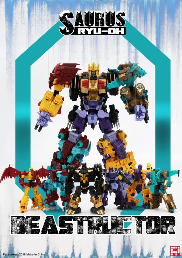 Beastructor Combiner Set of 6 | Fansproject Saurus Ryu-oh