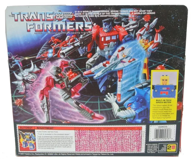 Nightbeat Headmaster Vintage Transformers G1