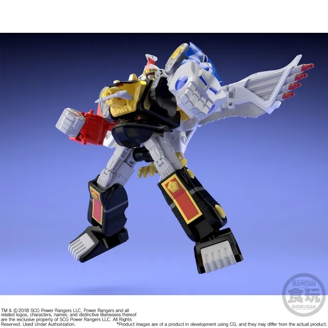 Mighty Morphin Alien Rangers - Super Mini Pla - Ninja Megazord & White Ninja Falconzord