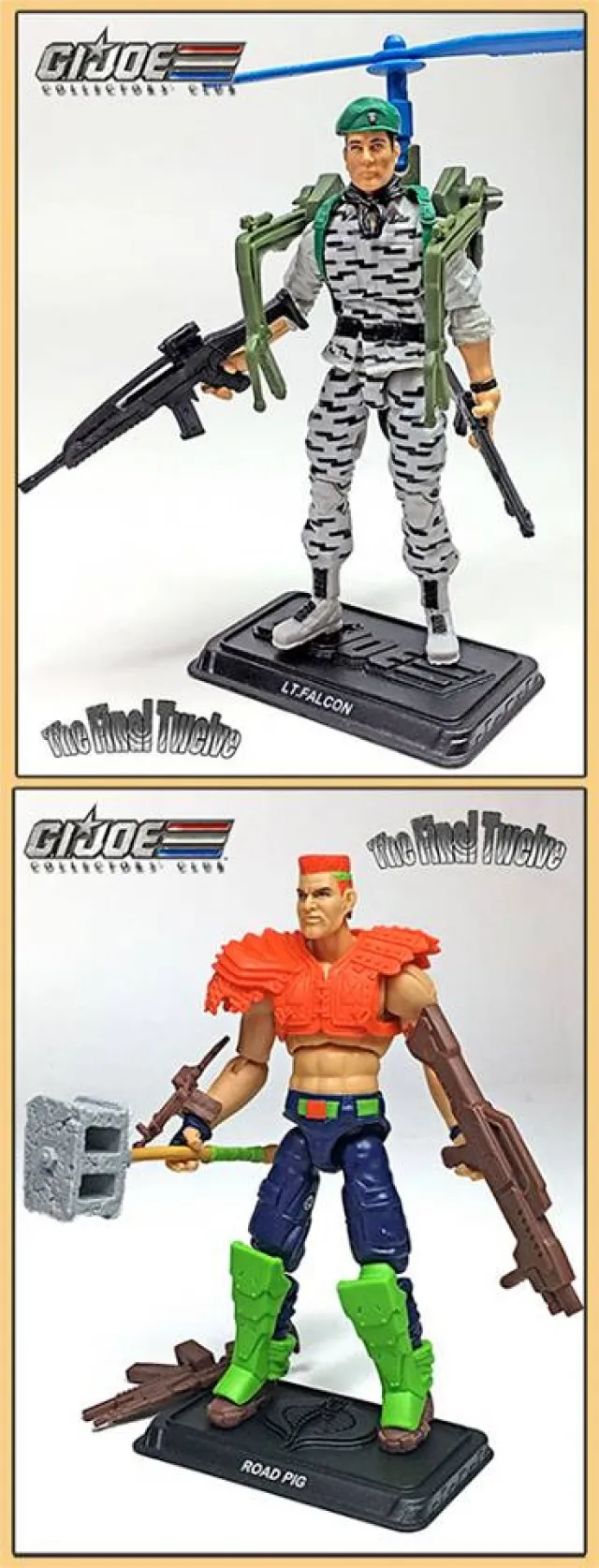 Lt. Falcon and Road Pig 2018 Exclusive the Final Twelve 3.75-Inch Scale | G.I. Joe Collectors Club Exclusive