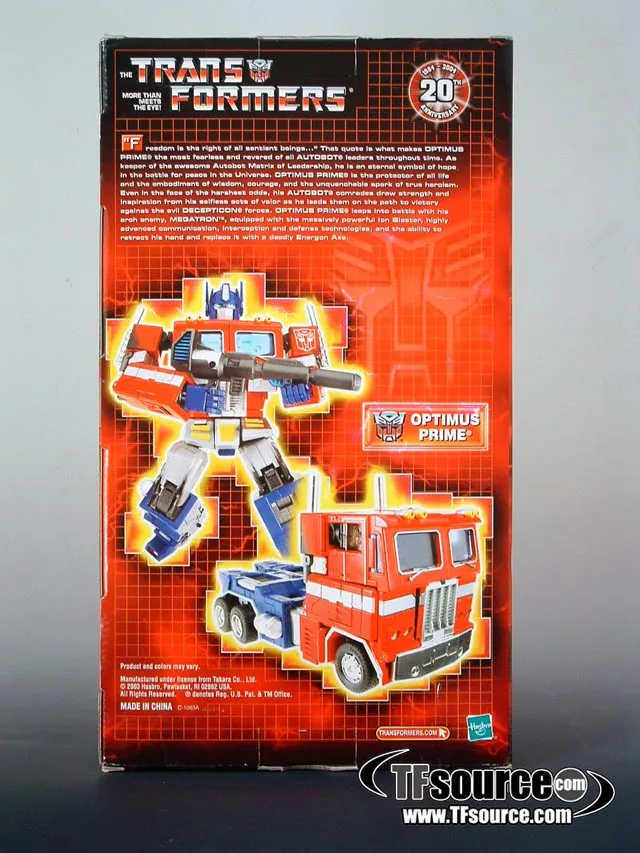 Optimus Prime 20th Anniversary Edition | Transformers Masterpiece