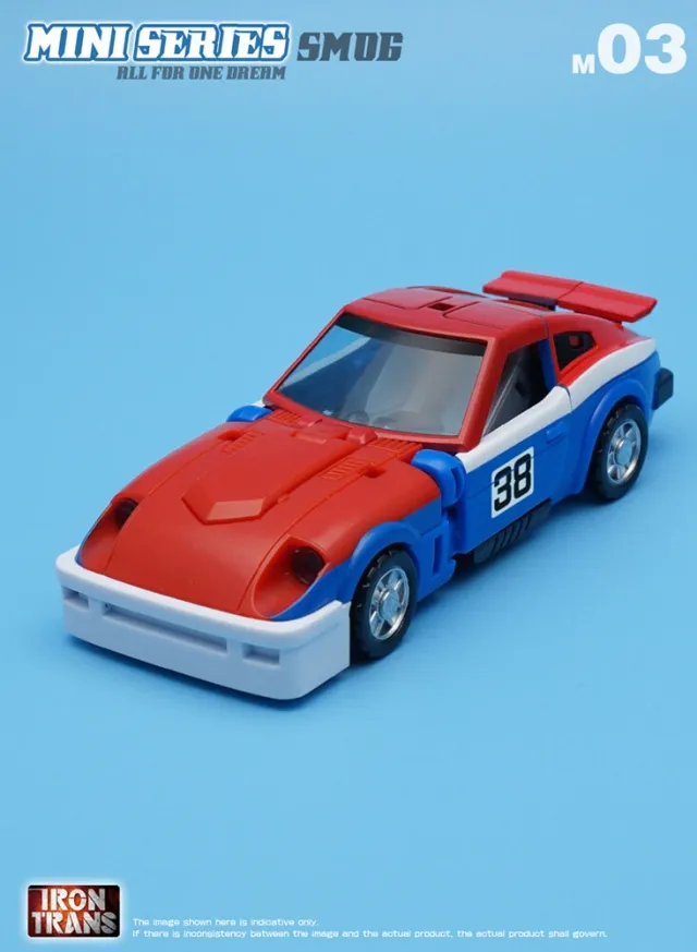 M01 Police Car M02 Thunderbolt M03 Smog Set of 3 Figures | Iron Trans