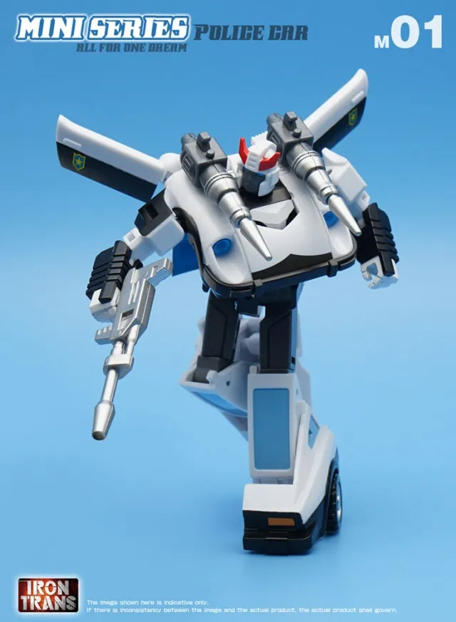 M01 Police Car M02 Thunderbolt M03 Smog Set of 3 Figures | Iron Trans