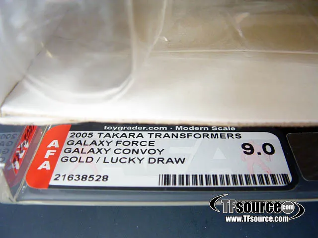 Galaxy Convoy Gold Lucky Draw AFA 90 | Transformers Galaxy Force Cybertron
