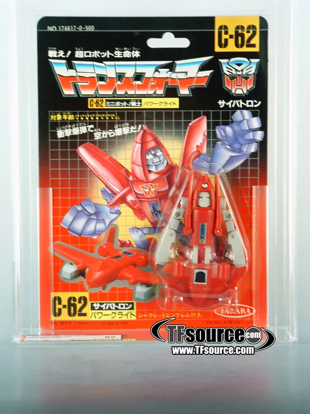 C-62 Powerglide AFA 85 Minibot | Vintage Japanese G1 Transformers