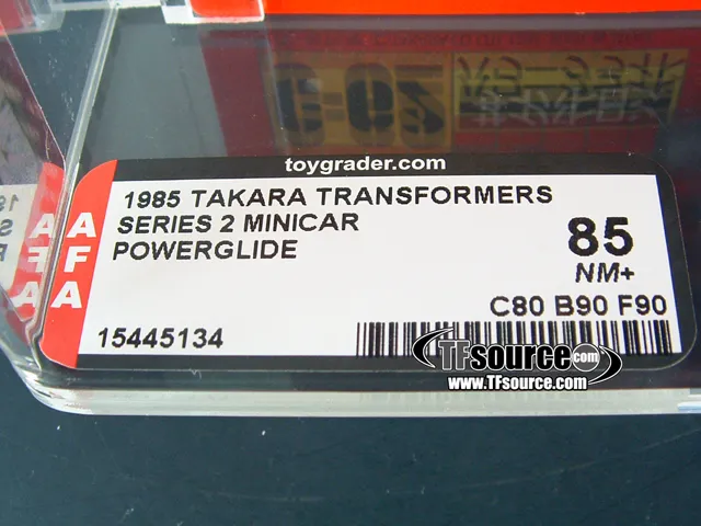 C-62 Powerglide AFA 85 Minibot | Vintage Japanese G1 Transformers