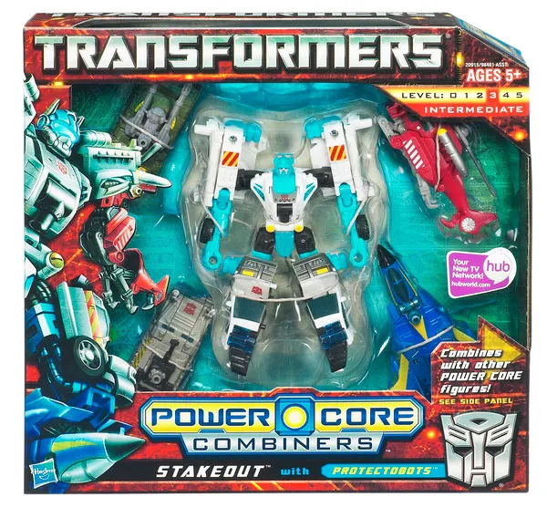 Stakeout with Protectobots Commander 5-Pack | Transformers Generations Power Core Combiners