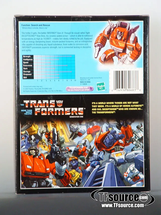 Transformers G1 Inferno | The Transformers Generation One Commemorative Series