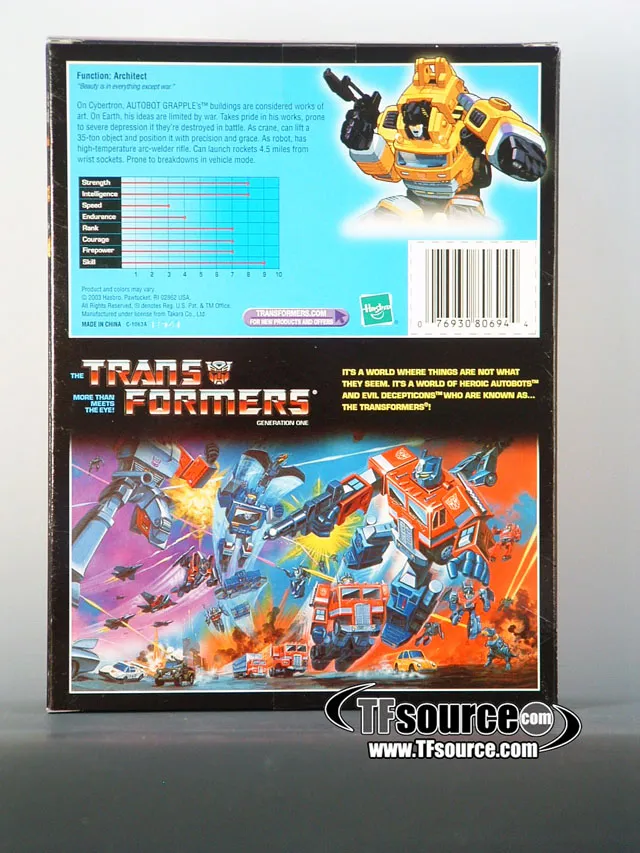 Transformers G1 Grapple | The Transformers Generation One Commemorative Series