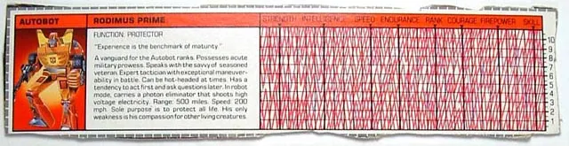 Tech Spec Rodimus Prime