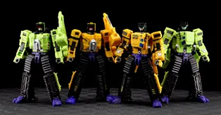 Giant Set A Bulldozer and Excavator Yellow Version | MakeToys | Mtcombiner
