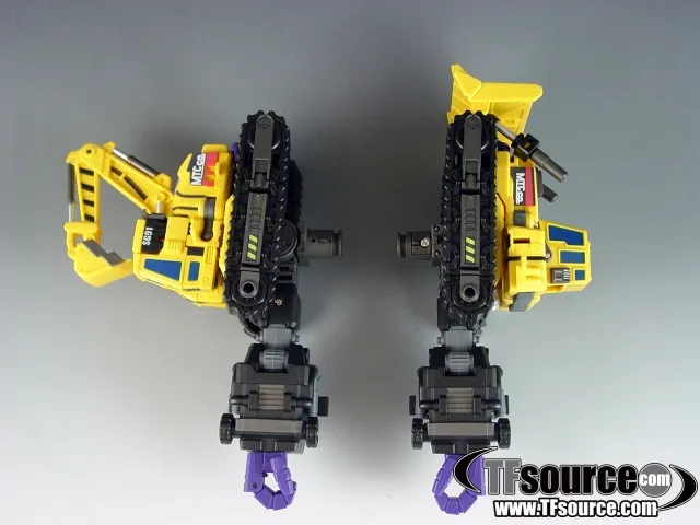 Giant Set A Bulldozer and Excavator Yellow Version | MakeToys | Mtcombiner