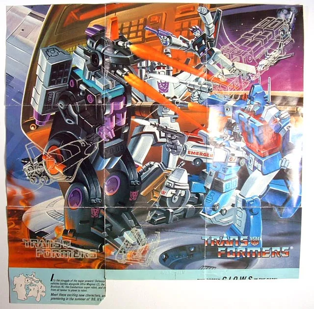 Transformers Glow in the Dark Poster Lower Right Catalog