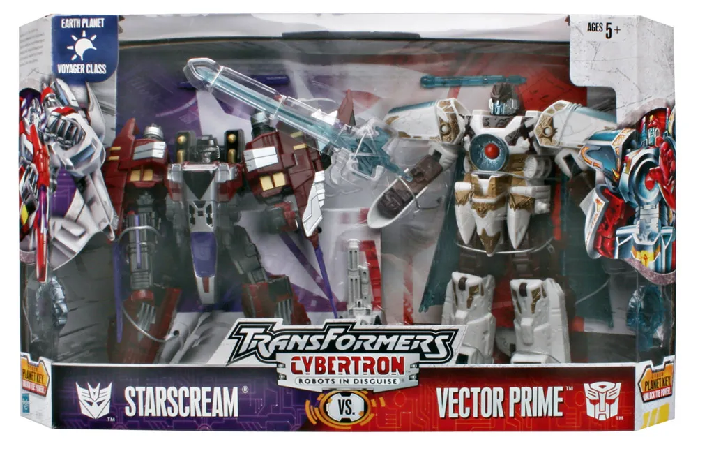 Starscream vs Vector Prime Voyager Class | Transformers Cybertron