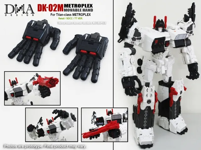 DK-02M Movable Hands Upgrade Kit for Transformers Generations Titan Metroplex | Dna Design | Upgrade Kit