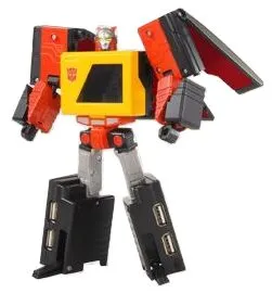 Blaster Transforming USB Hub | Transformers Device Label