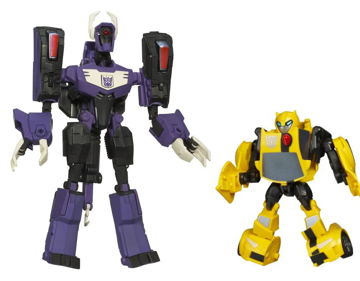 Voyager Class Shockwave and Bumblebee Exclusive | Transformers Animated