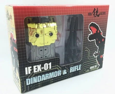 IF-EX01 Dinoarmor and Rifle Set for FOC Voyager Grimlock Chrome Version | Iron Factory | Upgrade Kit