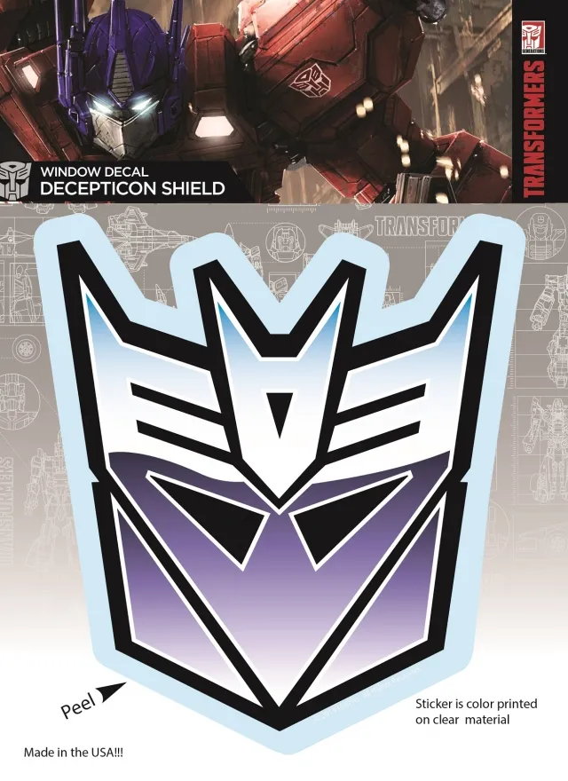 Decepticon Logo Full Color Sticker | Transformers G1 Generation One
