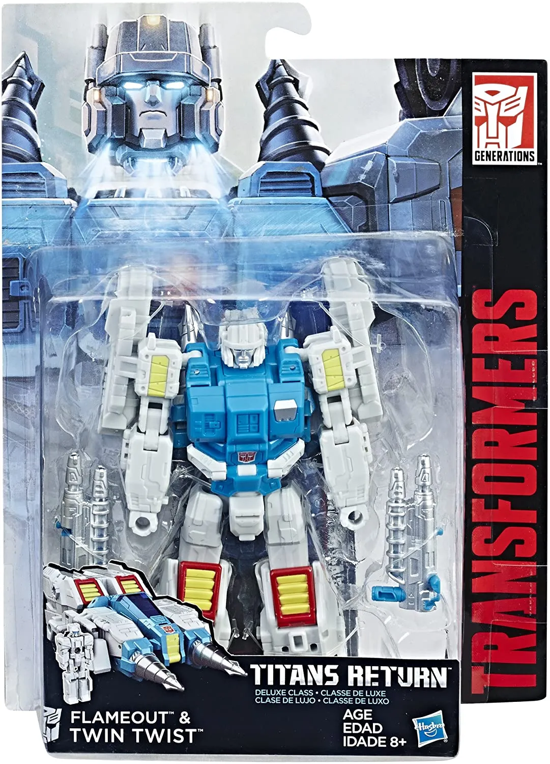Twintwist with Flameout Deluxe Class  | Transformers Generations Titans Return