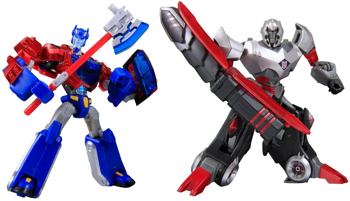 Deluxe Class Optimus Prime vs Megatron | Japanese Transformers Animated