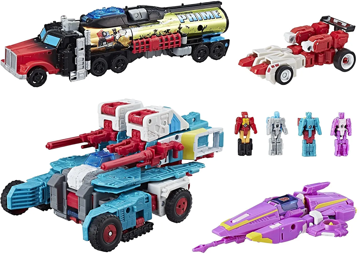 Chaos on Velocitron 5 Pack Action Figure Set | Transformers Titans Return