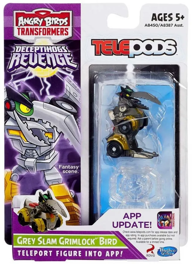 Grey Slam Grimlock Bird | Transformers Angry Birds Telepods