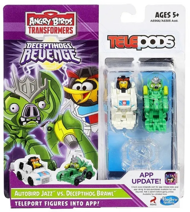 Autobird Jazz vs. Deceptihog Brawl Pig | Transformers Angry Birds Telepods